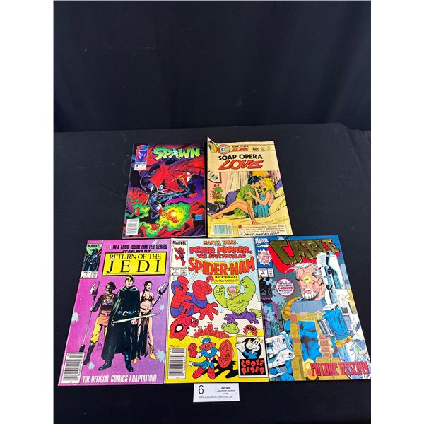 Lot of 5 Volume 1 Comics Peter Porker, Spiderham, Return of the Jedi, Spawn, etc