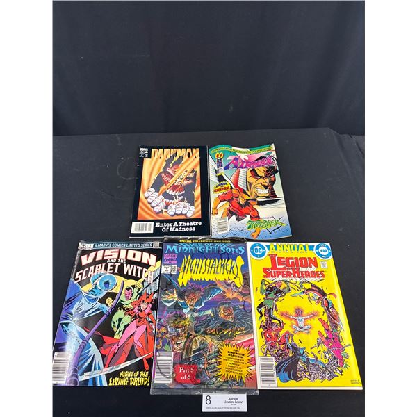 Lot of 5 Vintage Volume 1 Comics Vision and the Scarlet Witch, The Leigon of Superheros, etc
