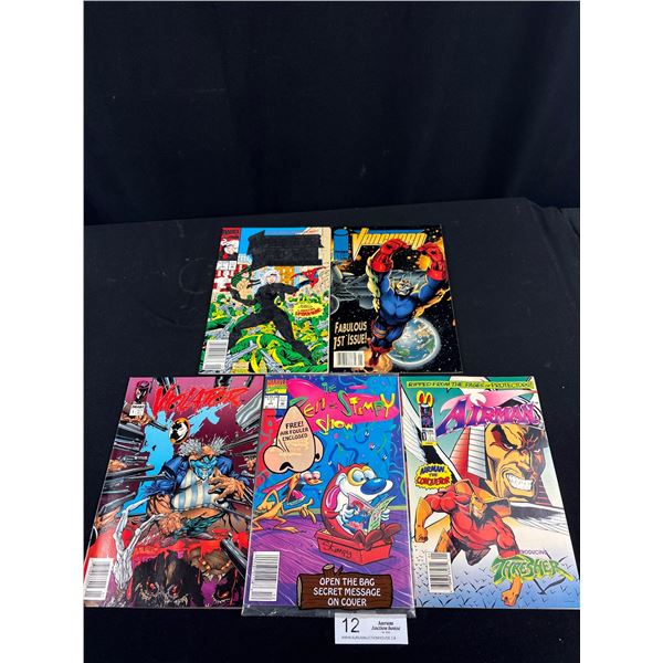 Lot of 5 Vintage Volume 1 Comics Airman, Van Guard, etc