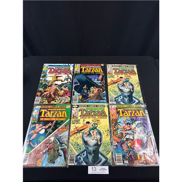 Lot of 6 Vintage 40c Tarzan Comics Lord of the Jungle