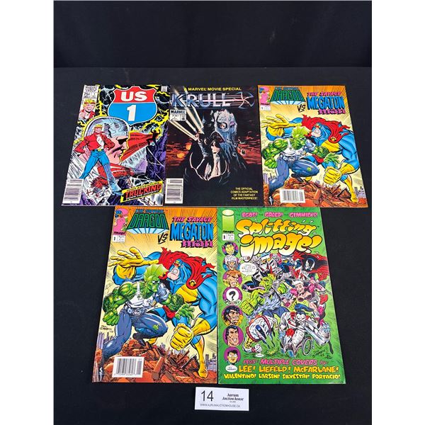 Lot of 5 Vintage Volume 1 Comics Splitting Image, Krull, etc