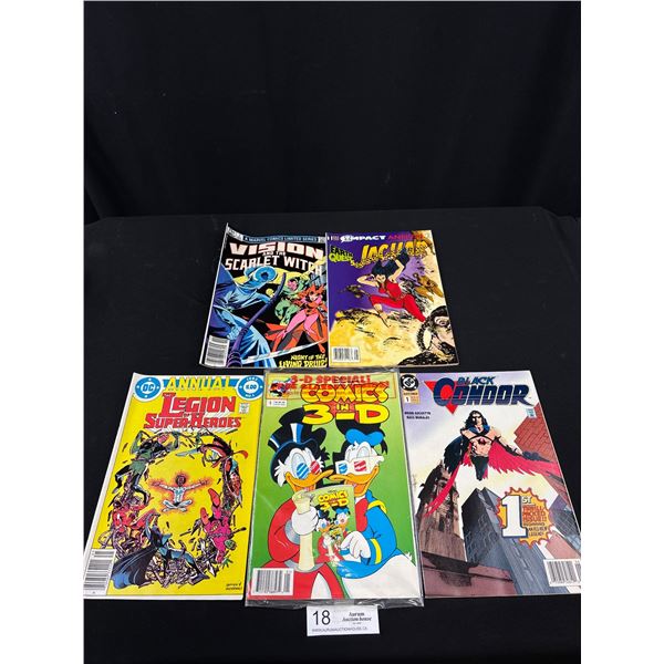 Lot of 5 Vintage Volume 1 Comics Comics in 3D, Black Condor, etc