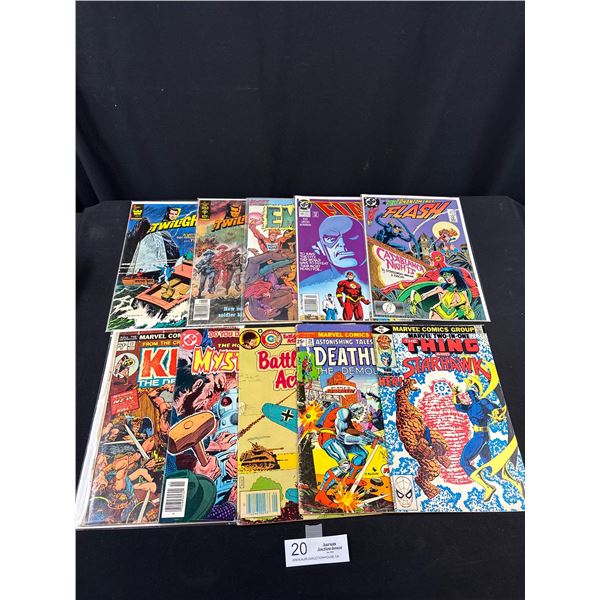 Lot of 8 Vintage Comics 20c Kull The Destroyer, Number 61 40c The Thing, etc