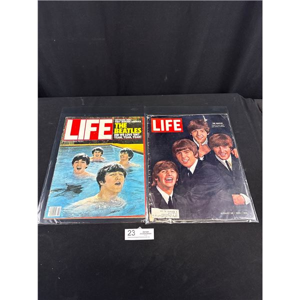 1964 Life Magazine Beatles Cover and 1984 Life Magazine Beatles Cover 20 Year Look Back