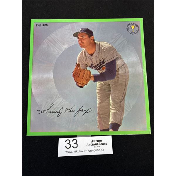 1962 Sandy Koufax Auravision Sports Champs Record Unpunched