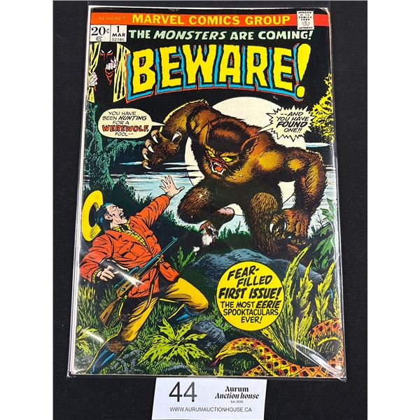 1972 Marvel Comics Group Beware #1 Comic