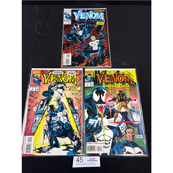 Lot of 3 Venom Funeral Pyre Comics Parts 1,2, and 3