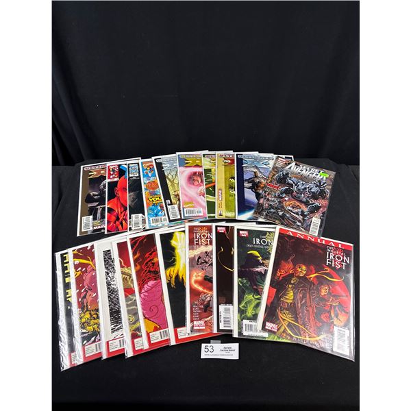 Lot of 20 Comics on Board in Bag (X-Men + Ultimate X-Men, Iron Fist + The Immortal Iron Fist)