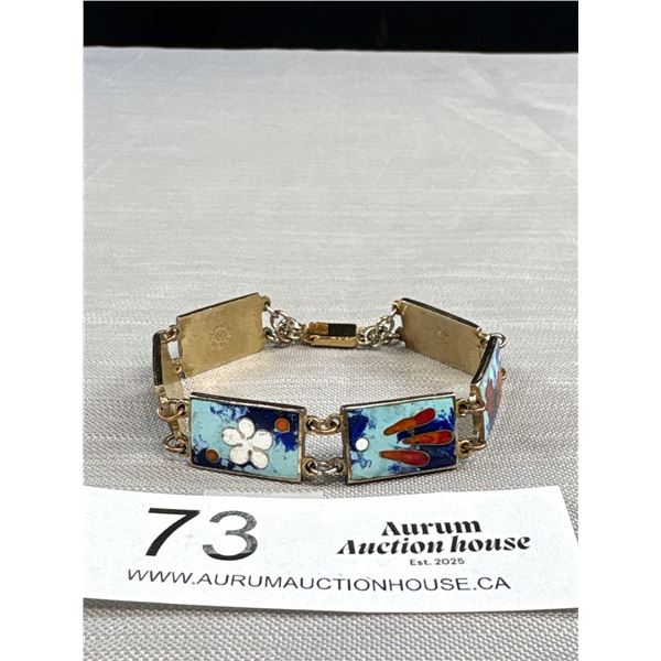 Vintage Enamel Links Bracelet