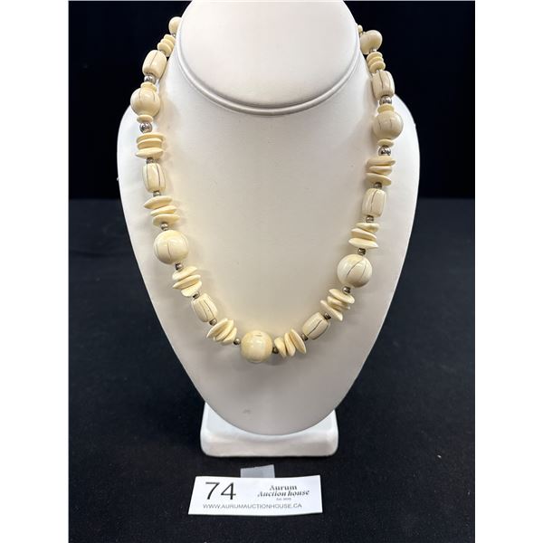 Vintage Bone Beads Necklace