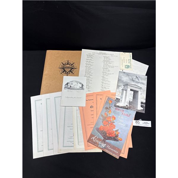 1950s Vancouver Rose Society Paper Ephemera Folder
