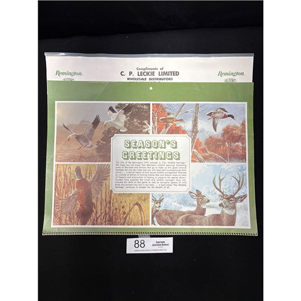 1970s Large Remington (Hunters) Calendar