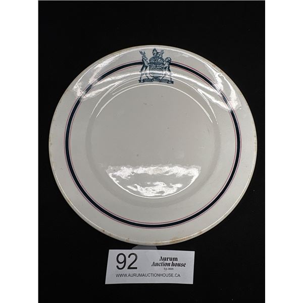 An Early 1900s B.C. Coat of Arms Plate By Pacific Coast Importing Co.