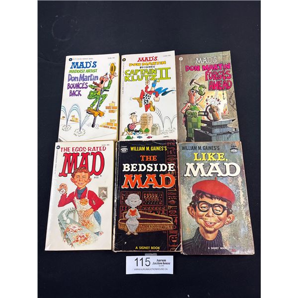 Lot of 6 Mad Pocketbooks, 2 Early 1960s, 4 1970s