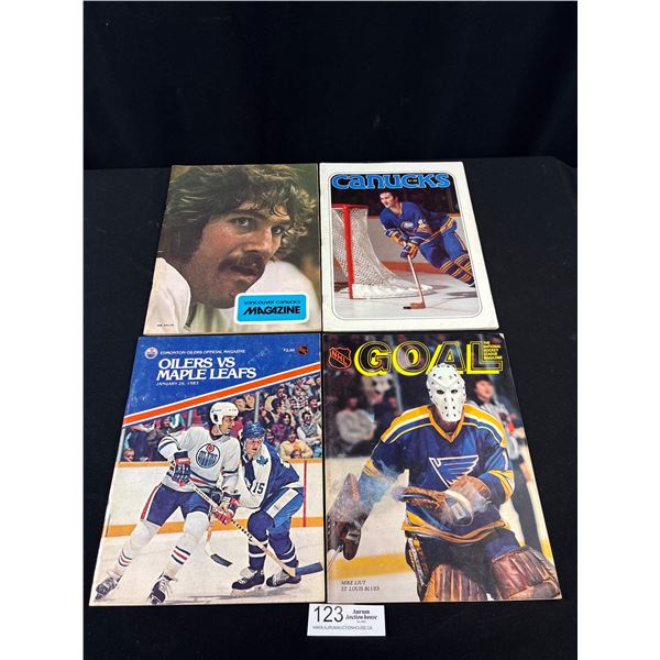 Lot of 4 Vintage NHL Programs 1970s/80s