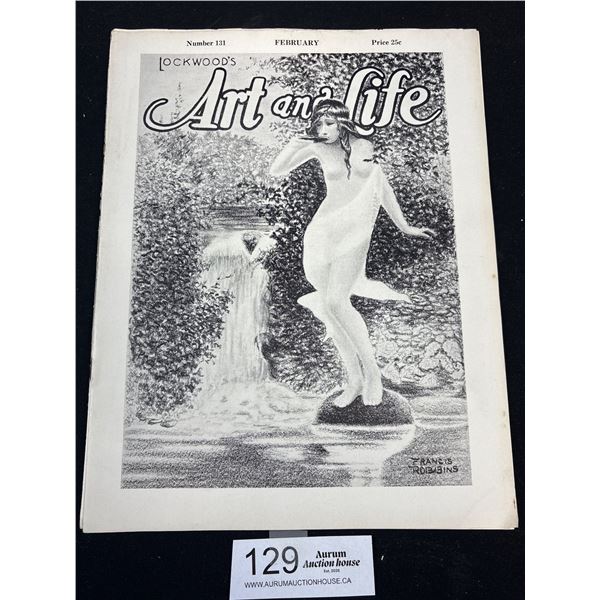 February 1927 Art and Life Magazine, Clean and Complete w/ Loose Cover