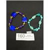 Image 1 : 2 Misc Glass Beads Bracelets