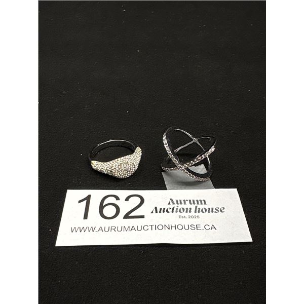 2 Silver Tone Rings