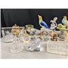 Image 2 : Vintage Home Décor Lot of Glass Etchings Porcelain Birds etc
