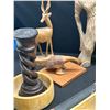 Image 2 : Lot of African Wooden Art Pieces + Wooden Dutch Clogs