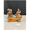 Image 3 : Nice Lot of 4 Wooden Folk Art Hand Carved Pieces Quebec