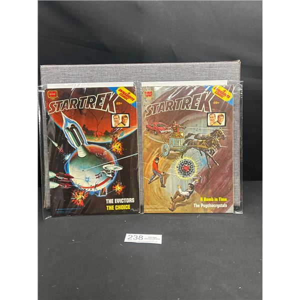 Rare-1978 Whitman Star Trek Dynabrite Comic Books x2 #11358 1) A Bomb in Time 2) The Psychocrystals 