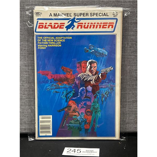 Rare 1982 Marvel Super Special "Blade Runner" Ridley Scott/ Harrison Ford Movie Comic Written by Arc