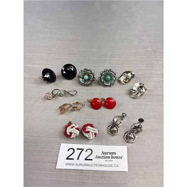 Vintage Pairs of Screw on + Clip on Earrings
