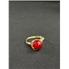 Image 3 : Hand Crafted Gold Tone w/ Indian Ruby Ring