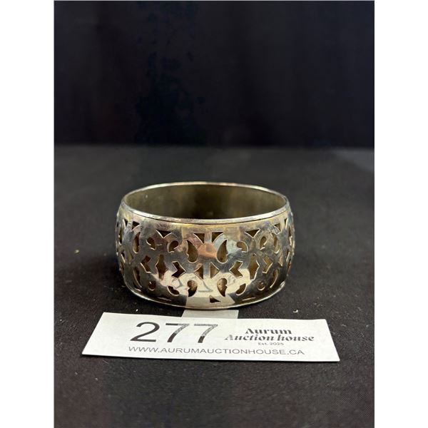 Hand Crafted Silver Tone Bangle