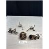 Image 1 : Collectible Lot of Handmade Artwork From Spark Plugs and Scrap Metal + A Very Old Lock with No Key