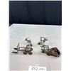 Image 3 : Collectible Lot of Handmade Artwork From Spark Plugs and Scrap Metal + A Very Old Lock with No Key