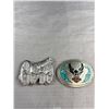Image 4 : Collectible Lot of an ACDC and Harley Davidson Belt Buckles, Pocket Knife etc