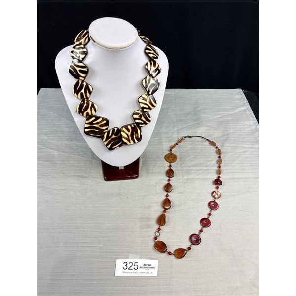 2 Vintage Lucite Necklaces