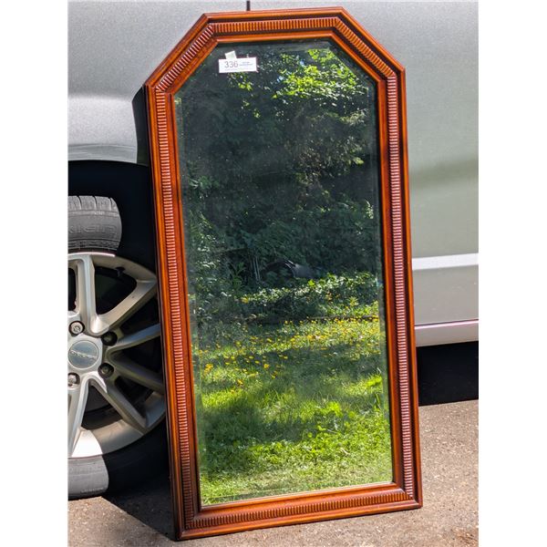 21" x 42" A Nice Vintage Wooden Framed Wall Hanging Mirror NO SHIPPING