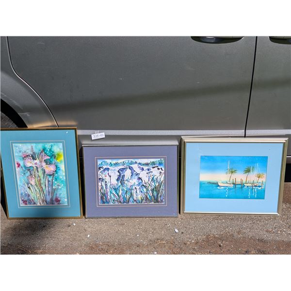 Lot of 3 Numbered Prints with 2 COA on Back Largest 18  x 32 