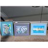 Image 1 : Lot of 3 Numbered Prints with 2 COA on Back Largest 18" x 32"