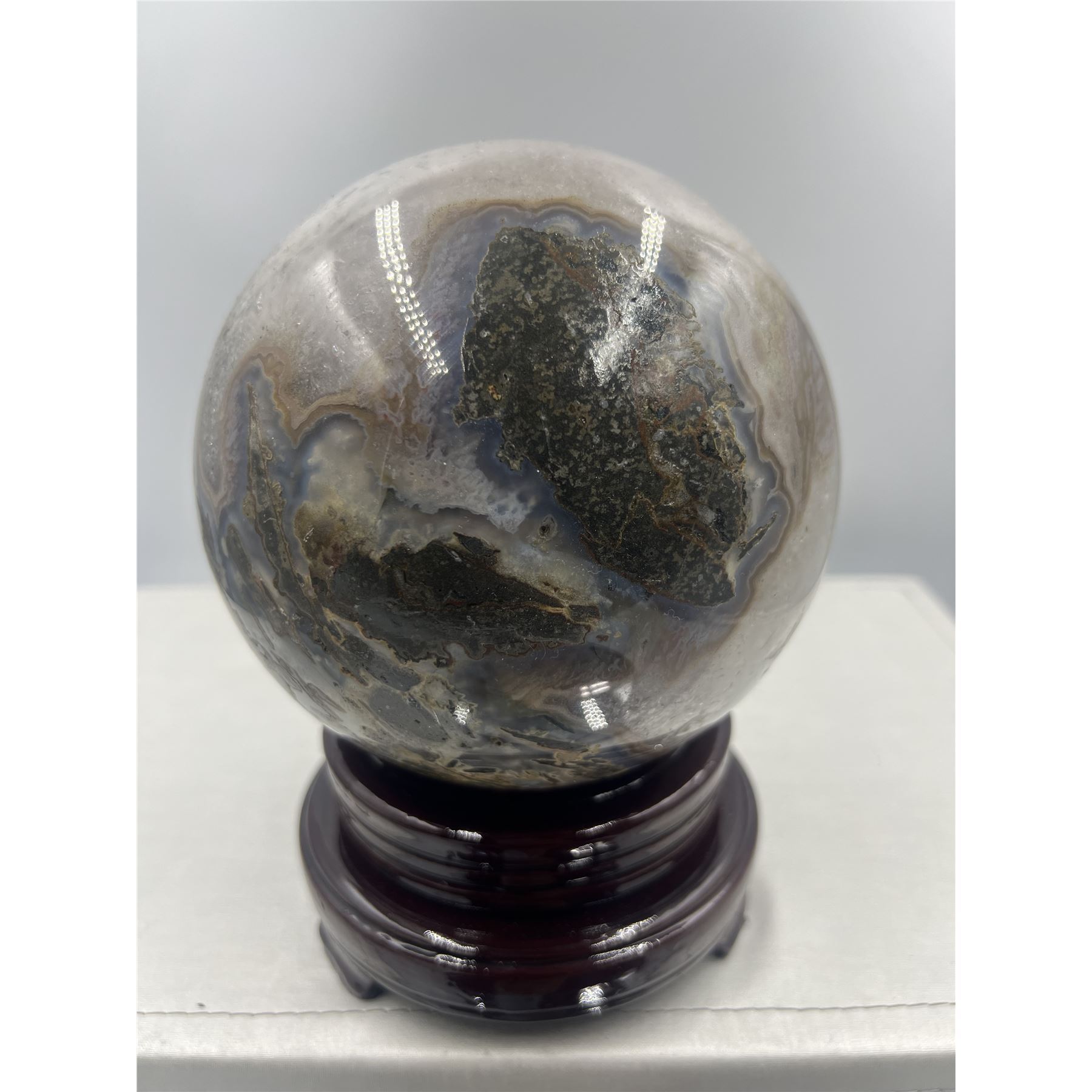 20 INCH CIRCUMFERENCE AMETHYST SPHERE FROM BRAZIL