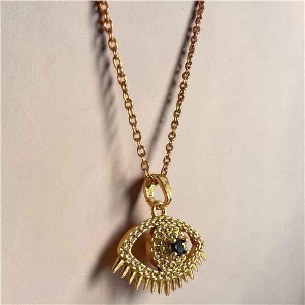 Gold plated Eye necklace 18 carat