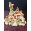 Image 1 : Hand-Painted Ceramic Cottage Figurine With Scenic Detailing