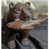 Image 6 : Wooden Bear Sculpture Holding Fish