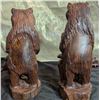 Image 4 : Wooden Bear Sculptures With Fish And Cub Details