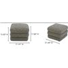 Image 3 : Moe's Lowtide Fabric Ottoman/Footstool - MSRP: $429.00 - approx. 22in x 22in x 17in