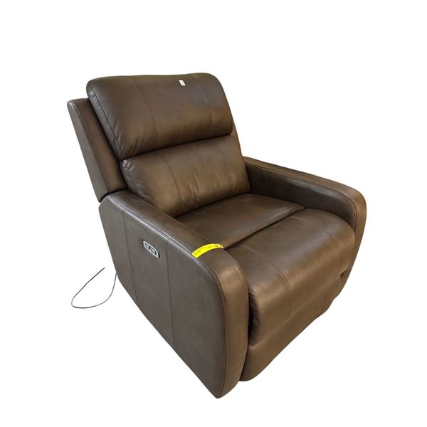 Raeez Dark Grey Power Recliner Chair (not reclining, needs minor electrical repair)