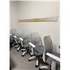 Image 3 : Set of 5 Modern Office Rolling Chairs White/Grey