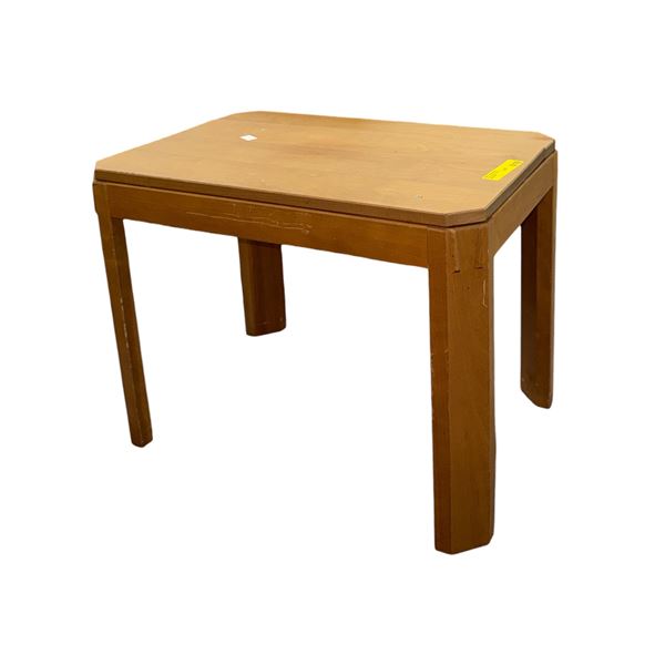 Mid-Century Modern Light Honey Oak Accent Table