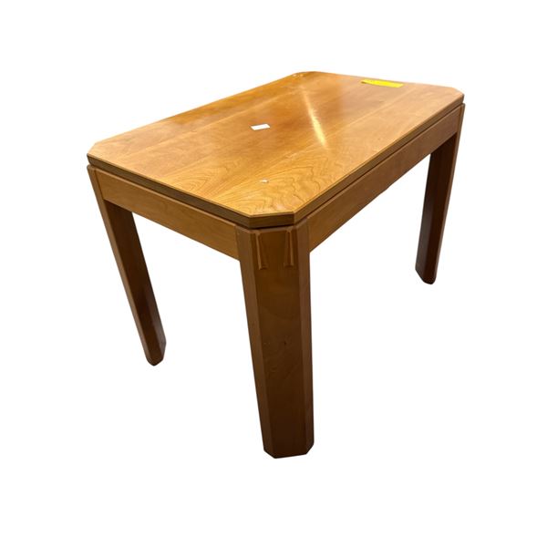Mid-Century Modern Dark Honey Oak Accent Table