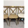 Image 2 : Set of 3 Weathered Oak Crossback Dining Chairs from set dec