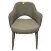 Image 1 : Modern Taupe Fabric Cutout Back Armchair
