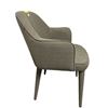 Image 2 : Modern Taupe Fabric Cutout Back Armchair